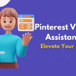 a virtual assistant beside the text "Pinterest Virtual Assistants: Elevate Your Brand"